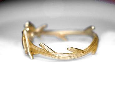 Red Robin Ring. 18k gold plated